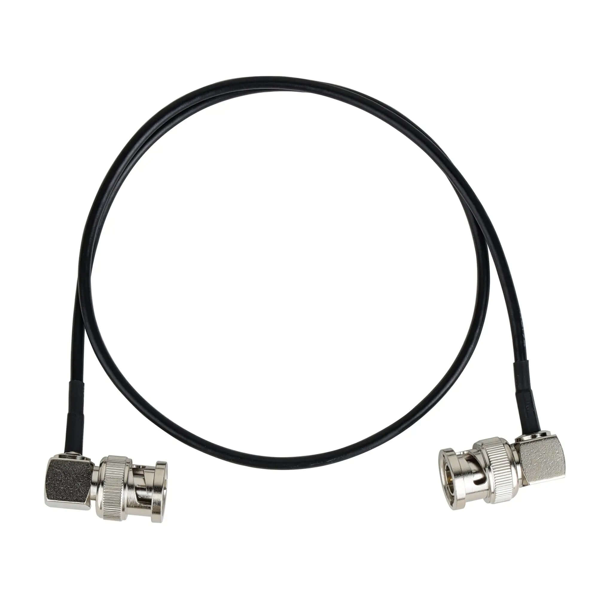 Ultra Thin Right Angle BNC to BNC SDI Coaxial Cable, 90 Degree Elbow BNC Patch Cord for HD SDI Video Transmission