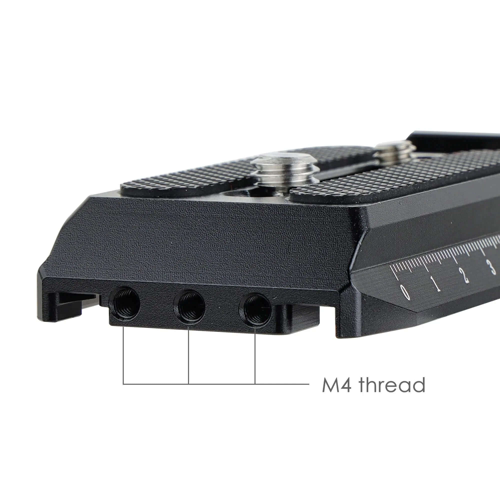 M4 Thread Hole Close-up, DJI RS Series Gimbal Quick Release Aluminum Camera Base Plate