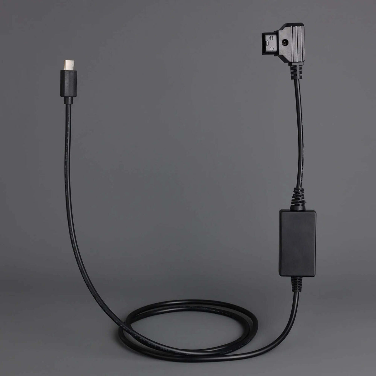 POWRIG D-Tap to USB-C power cable for DJI LiDAR showing full length and connectors