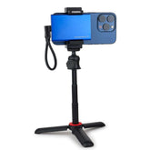 iPhone SSD Mount Clip with Samsung T7 Portable SSD on Tripod - POWRIG Smartphone Filming Accessory