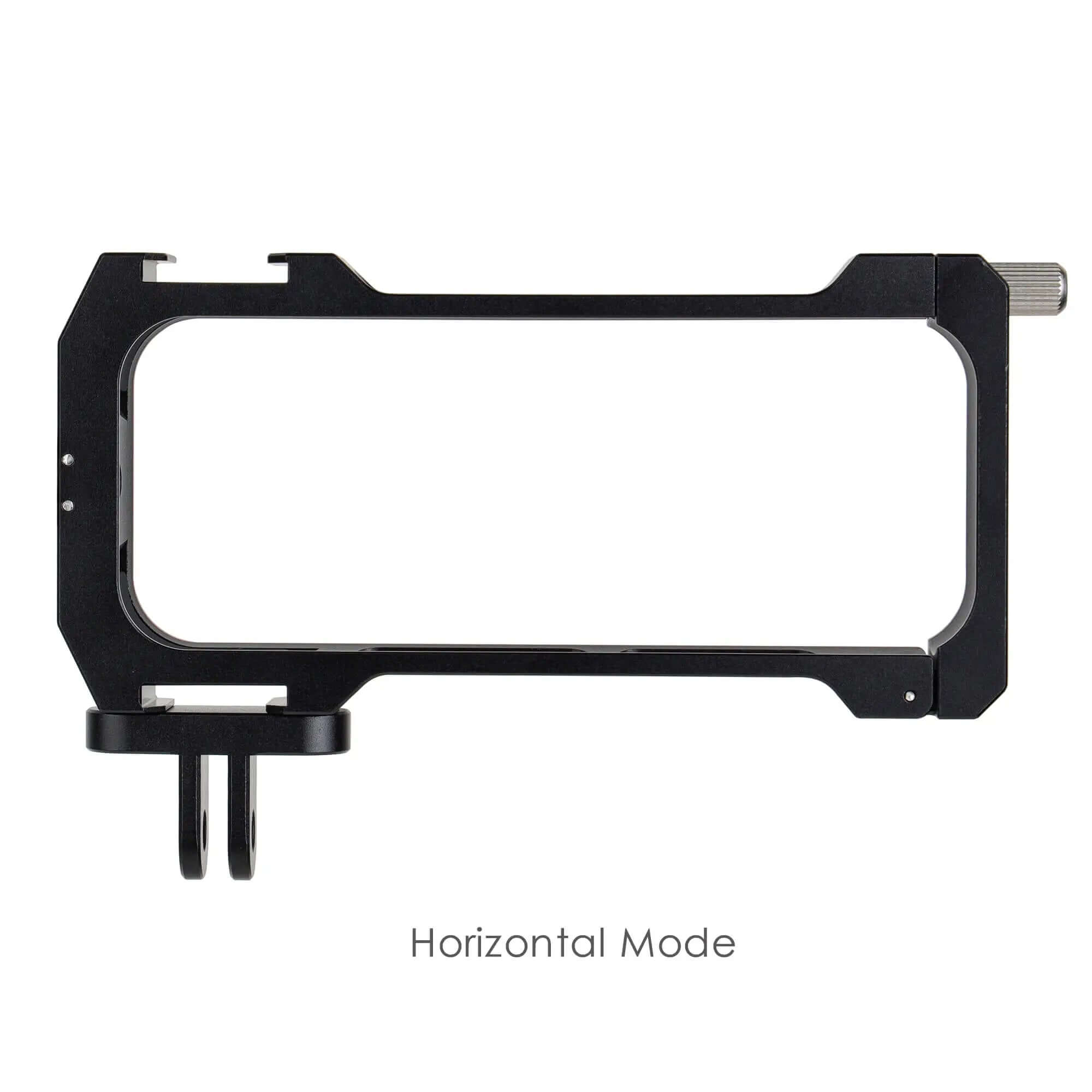 Horizontal installation mode POWRIG Insta360 X3 aluminum cage rig, foldable base mount design for Insta360 X3