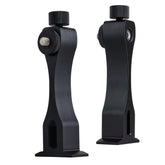 Black Metal Binocular Tripod Mount Adapter, Durable Aluminum Binocular L Bracket Connector for Telescope to Tripod, 2 pcs different angle