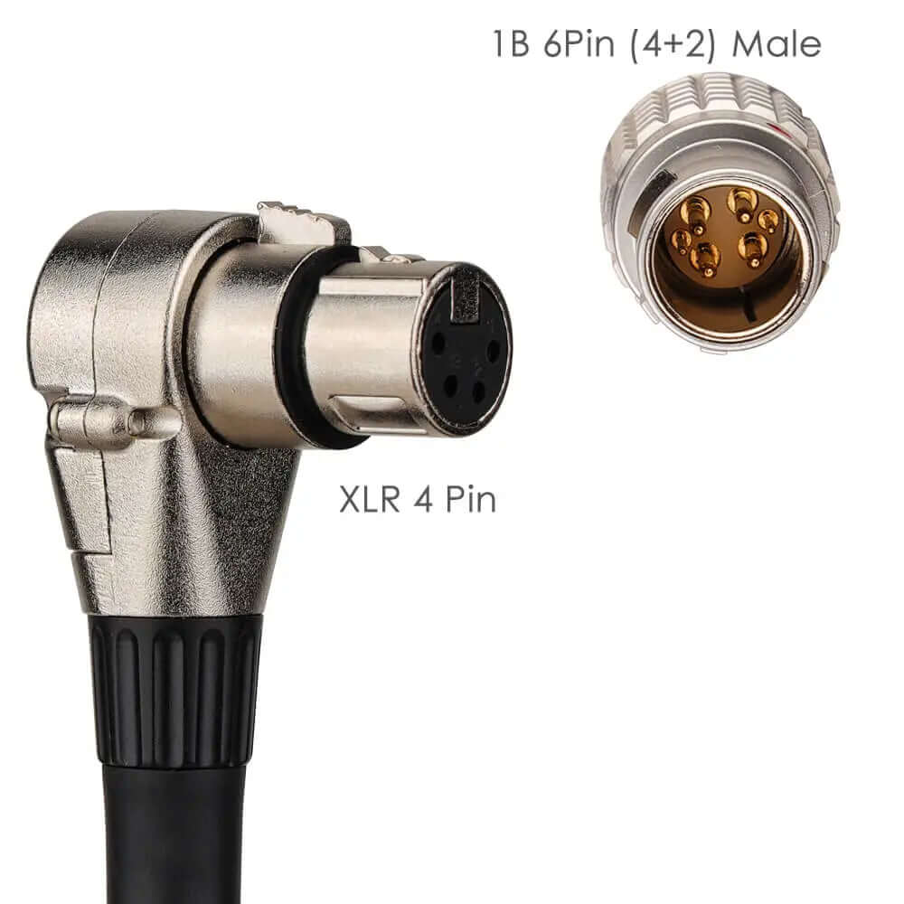 4Pin XLR & 6Pin LEMO Connector Closeup for Ronin2 Venice2 Power Cable