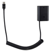 POWRIG USB-C to NP-FZ100 coiled dummy battery cable for Sony cameras