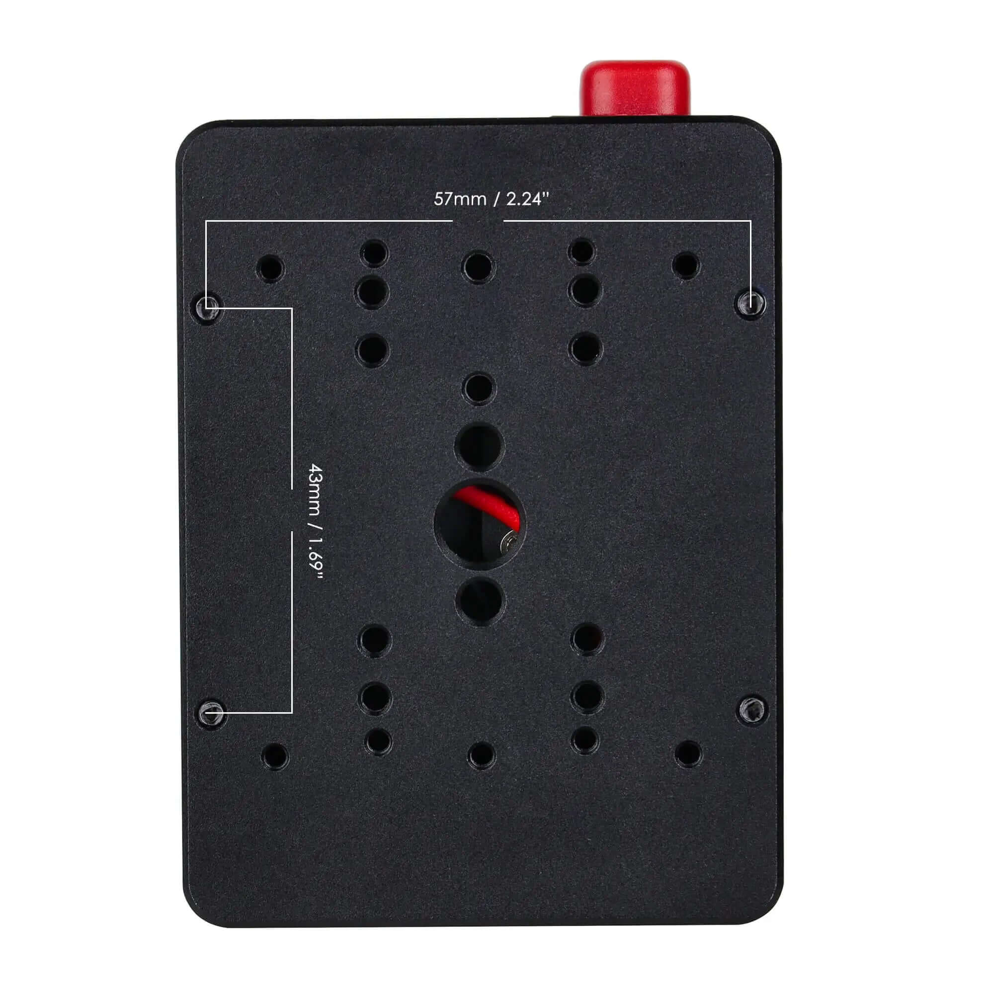 Rear mounting hole layout of Mini V-Mount battery plate compatible with Freefly Ember S5K