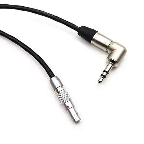 Right Angle 3.5mm TRS to LEMO 3Pin Timecode Cable for RED Digital Cinema Camera