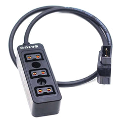 Aluminum D-Tap 1 to 3 Splitter Cable, P-TAP Hub Power Distributor for Camera V-Mount Battery