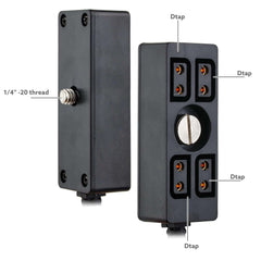 1/4"-20 Screw Mount D-Tap 1 to 4 Power Splitter Box V-Mount Battery Power Hub