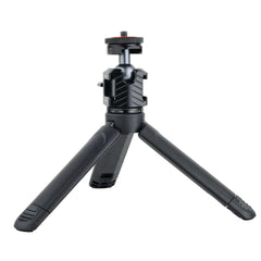 Complete Set: Mini Desktop Tripod + Multi Cold Shoe Mini Ball Head, 360 Rotatable Camera Ballhead for Vlogger Live Broadcast Camera Light Mic Bracket