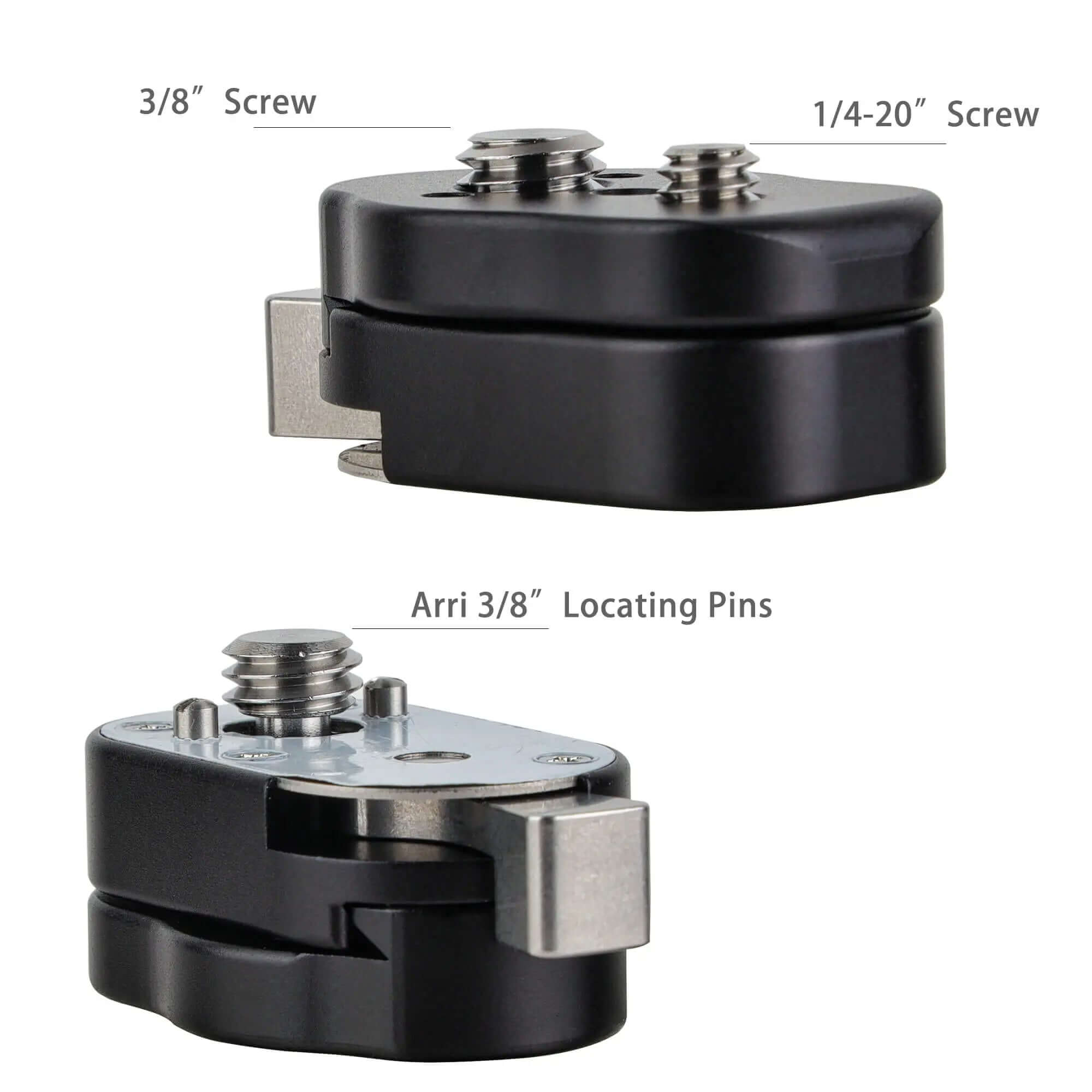 1/4-20 & 3/8 Screw ARRI Locating Pin Quick Release Camera Quick Clamp Plate