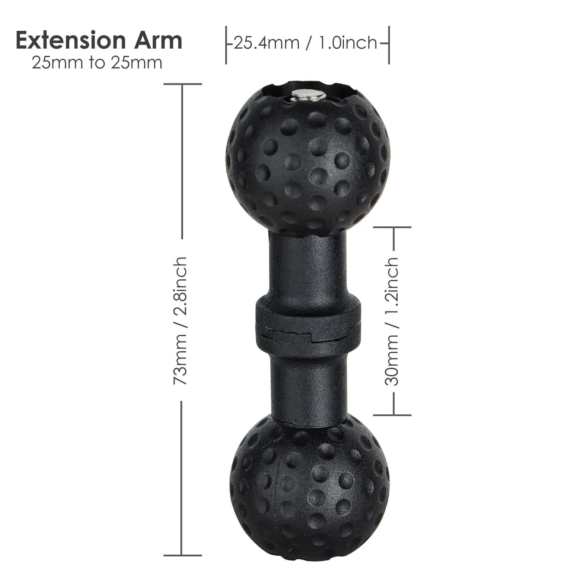 "1-inch double ball extension arm for RAM MOUNTS"
