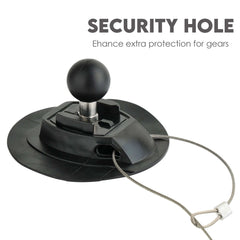 1-inch ball mount with built-in security hole and lanyard, anti-loss design for action cameras