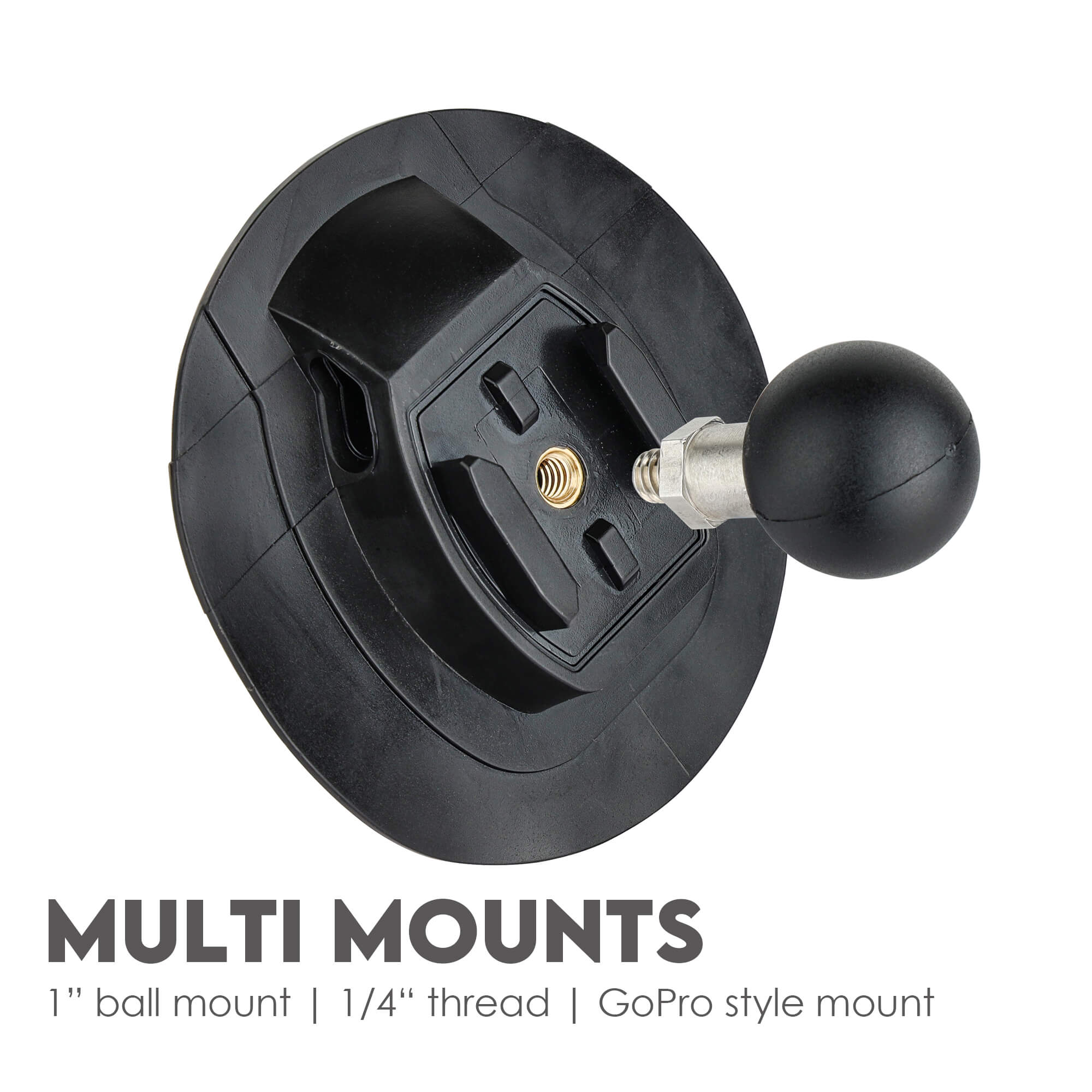 1" ball mount adapter compatible with RAM arm mount