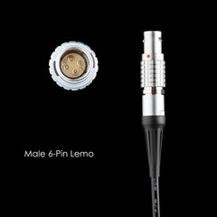 Gold-plated 6-pin Lemo connector for DJI RS2 gimbal power