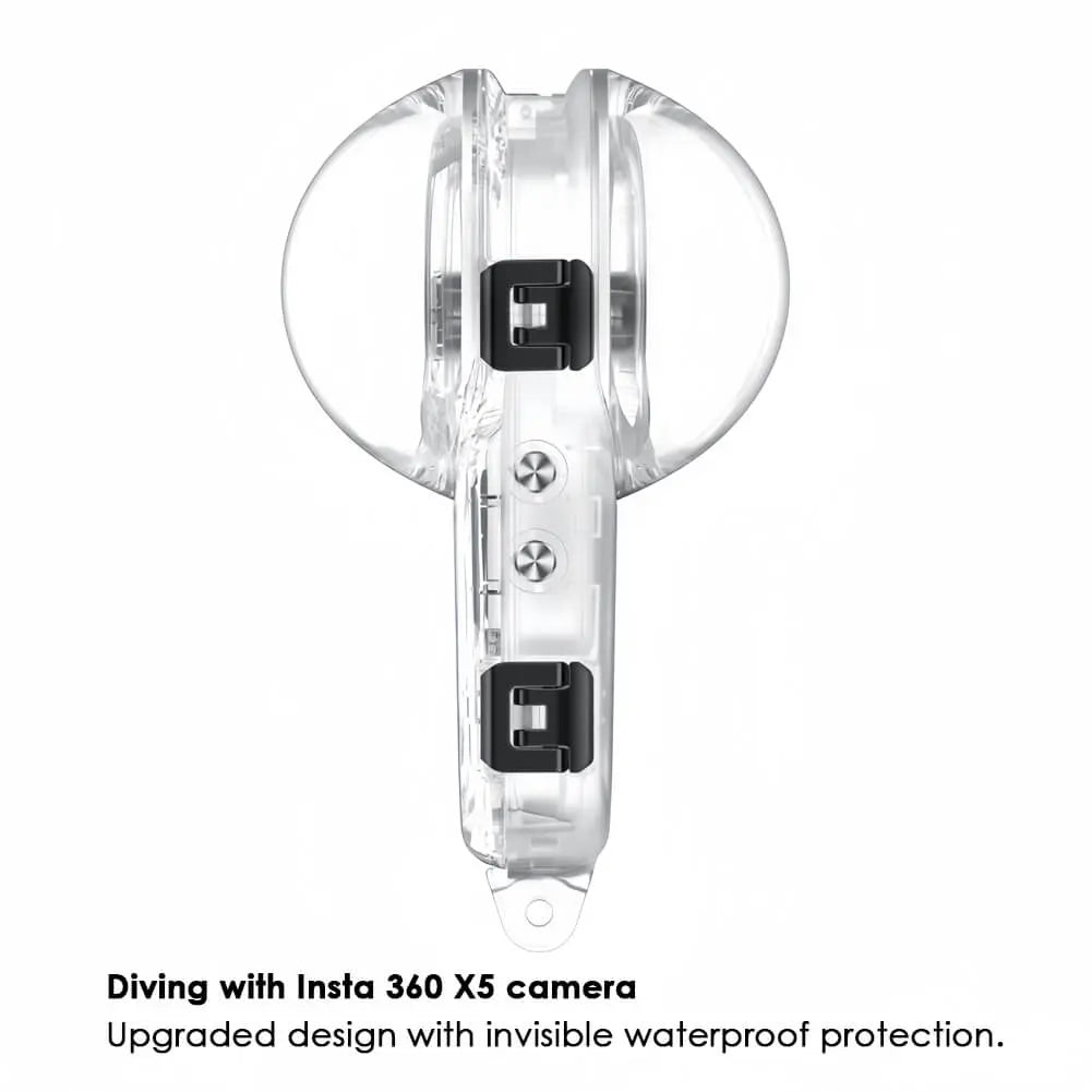 Close-up of high-transparency polycarbonate diving case