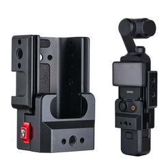 POWRIG Aluminum expansion cage for DJI Osmo Pocket 3 with quick-release lever and 1/4-20 mounting threads