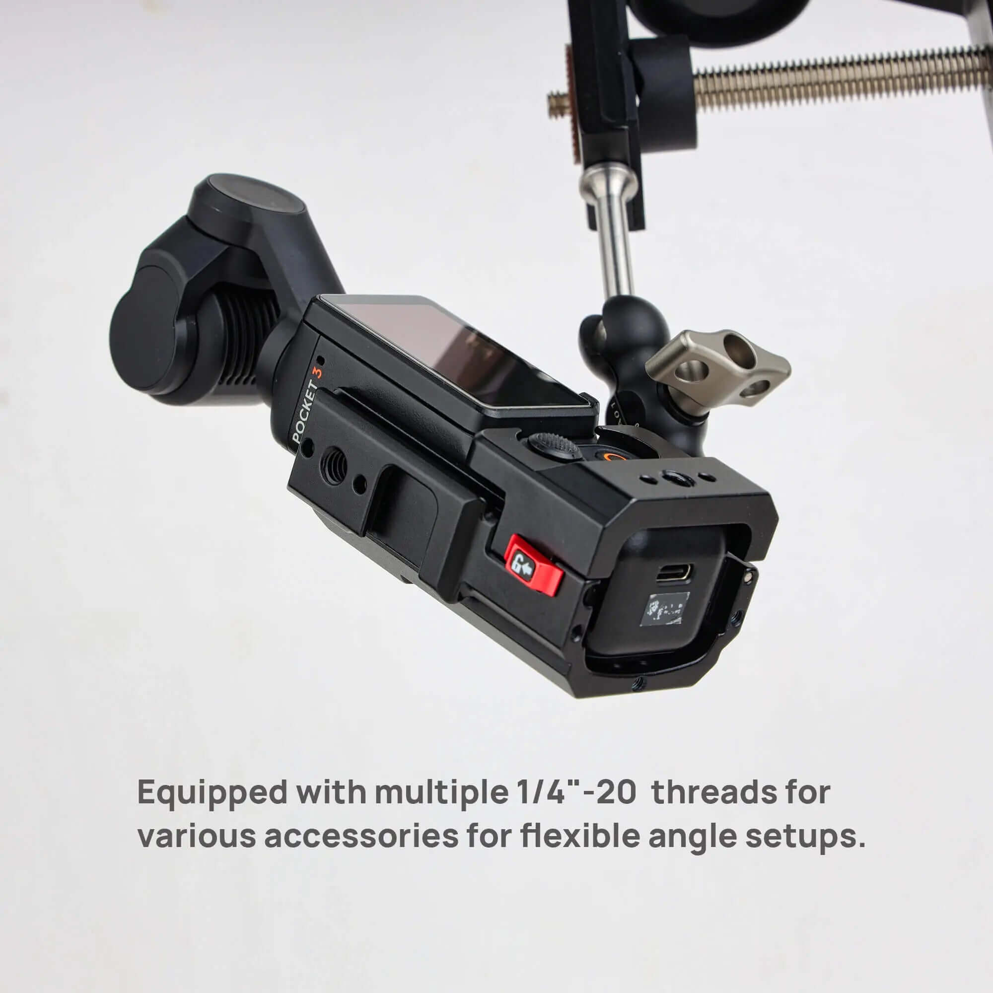 djiポケット POWRIG DJI Osmo Pocket 3 Aluminum Cage | 1/4-20 & Cold Shoe Mount