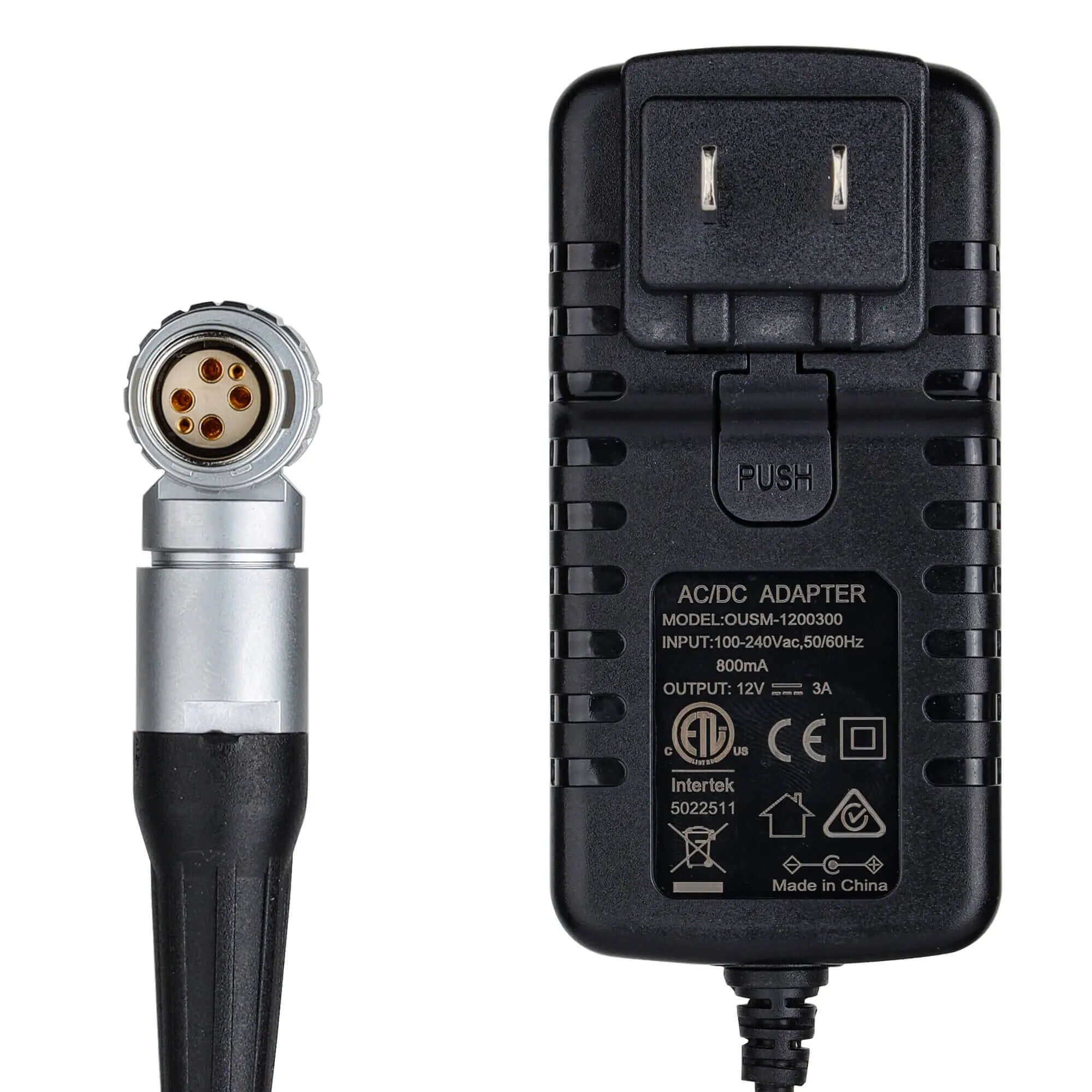 12V 3A AC/DC Power Adapter for DJI Transmission | 5-Pin LEMO Connector Wall Charger | 100-240V Universal Input US Plug