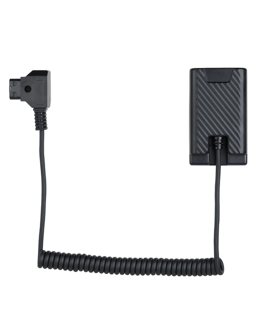 POWRIG D-Tap to BP-U dummy battery coiled power cable with durable right-angle D-Tap plug and textured heat dissipation battery casing