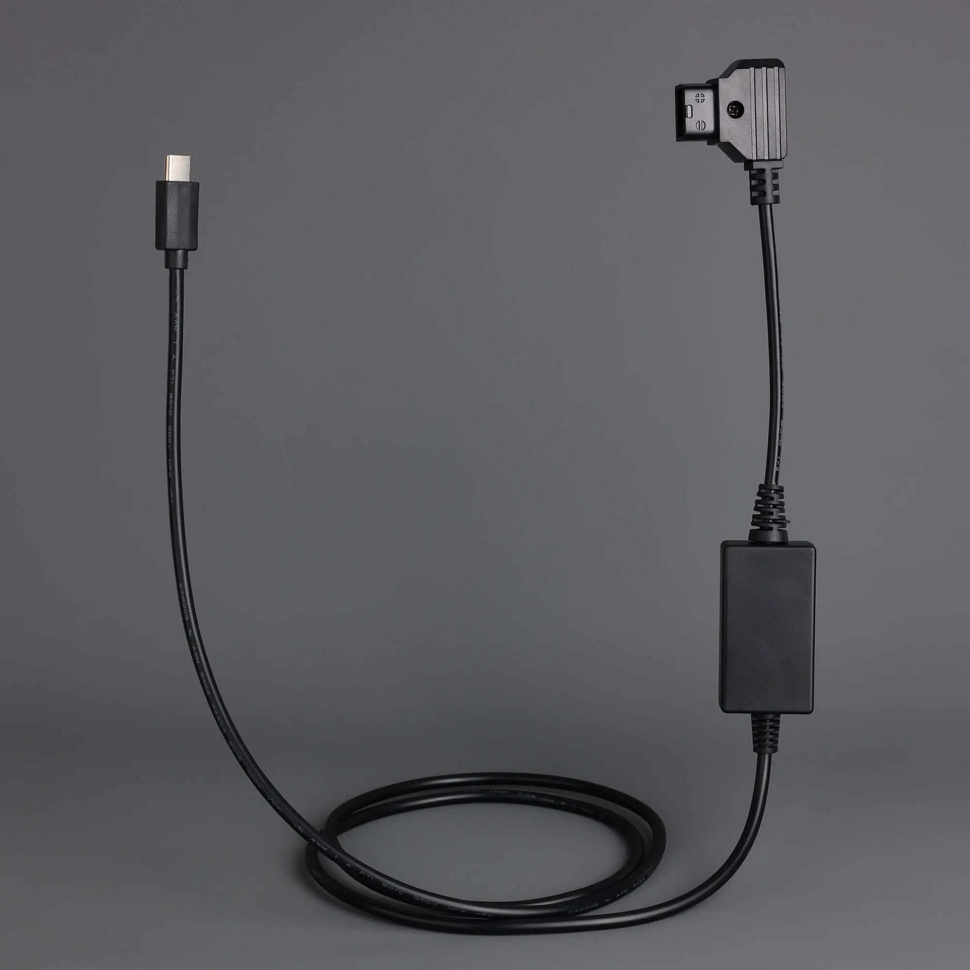POWRIG D-Tap to USB-C power cable for DJI LiDAR showing full length and connectors