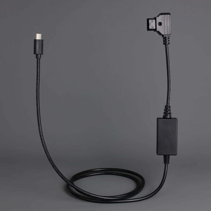POWRIG D-Tap to USB-C power cable for DJI LiDAR showing full length and connectors