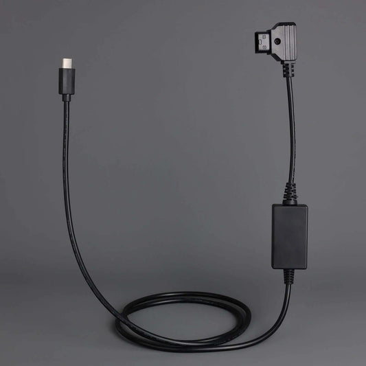 POWRIG D-Tap to USB-C power cable for DJI LiDAR showing full length and connectors