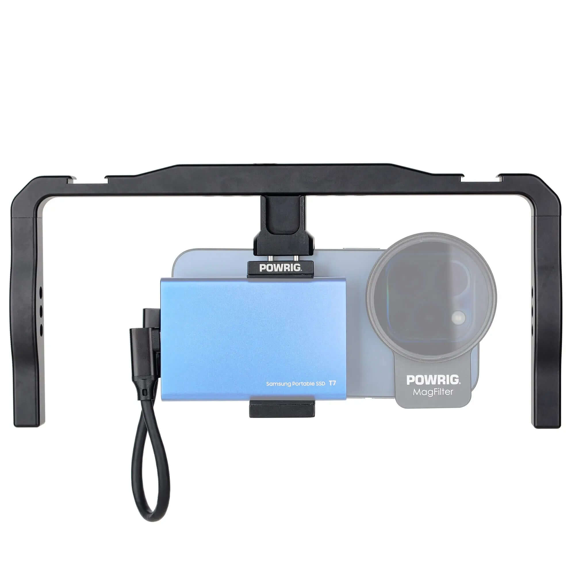 POWRIG SSD Mount Rig for iPhone 15Pro, 15Pro Max with SSD Holder Cage ...