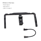 smartphone rig cage for iPhone 15 Pro, iPhone 15 Pro Max