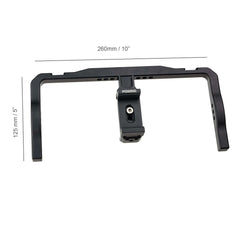 POWRIG Universal Phone Cage Dimensions, 260mm x 125mm, Black Aluminum Alloy Video Rig for Smartphones