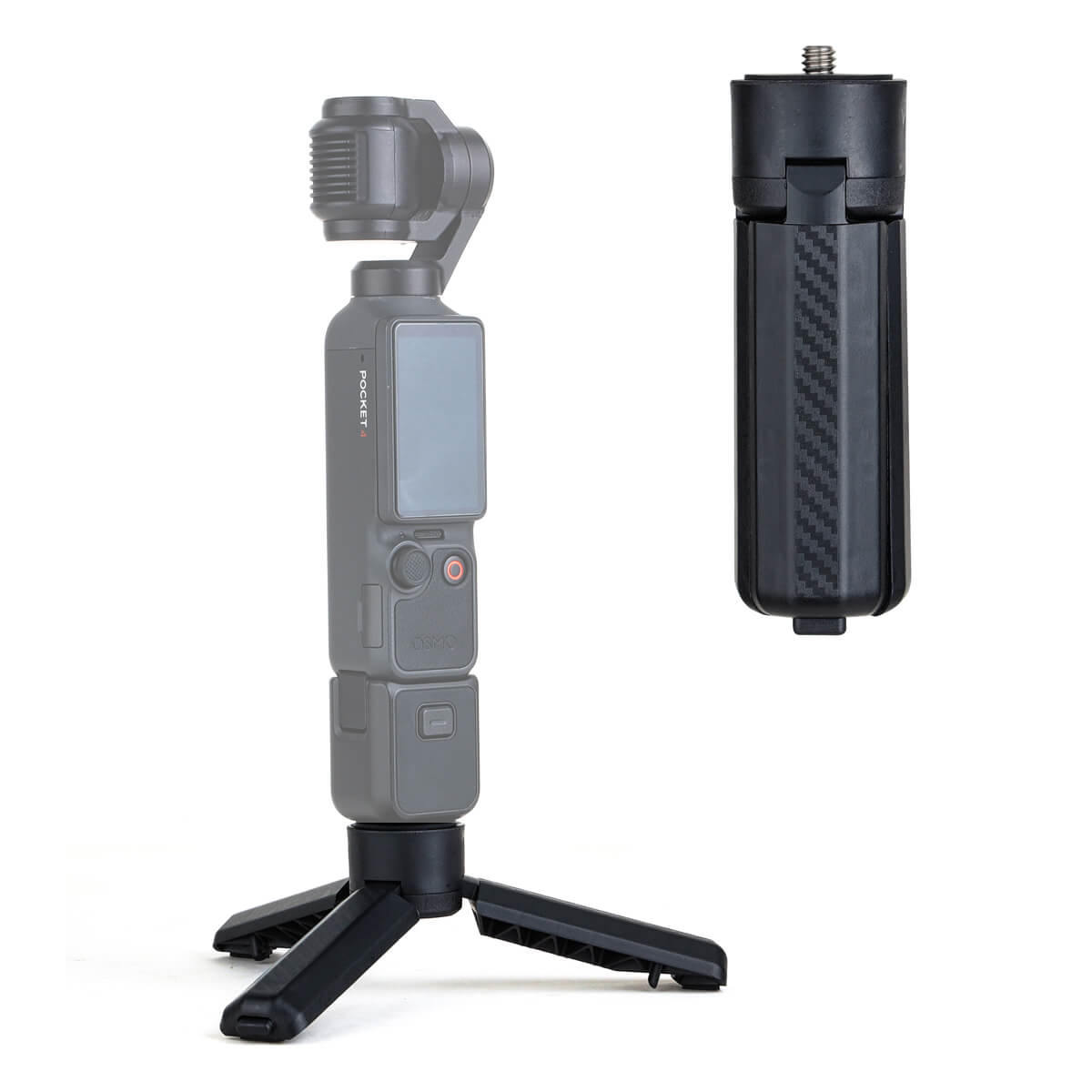Pop-Up Mini Tripod for DJI Osmo Pocket 3 4, foldable pocket camera stand with 1/4 screw mount