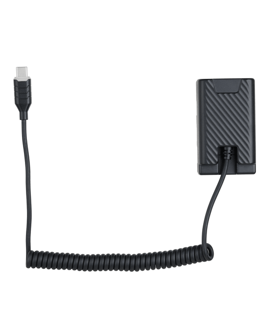 POWRIG USB-C PD to BP-U dummy battery coiled power cable 30-120cm 12-47inch for Sony BP-U30 BP-U35 BP-U60 BP-U90 cameras