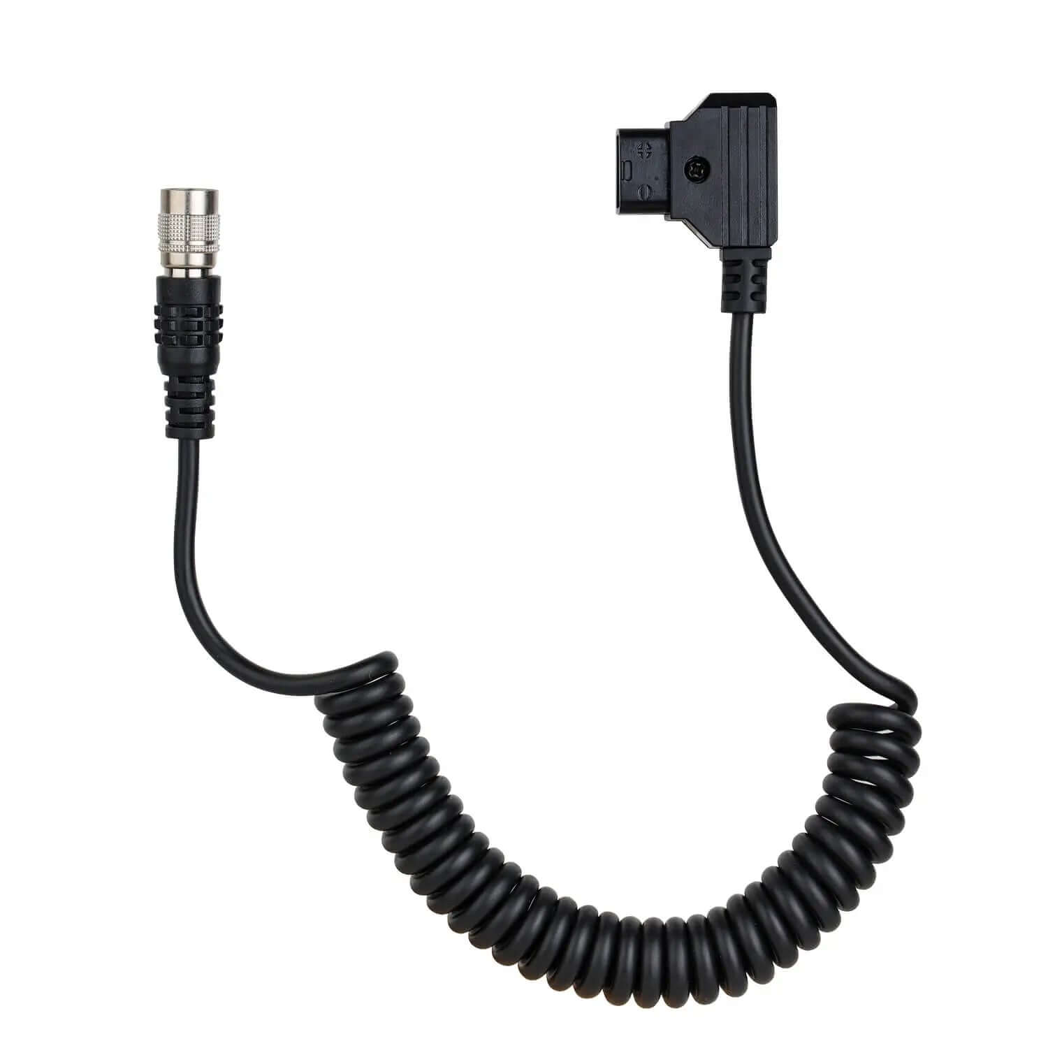 POWRIG coiled D-Tap to 4-pin Hirose power cable for ZOOM F8 and Sound Devices audio recorders