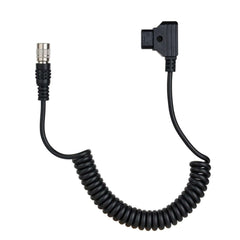 POWRIG coiled D-Tap to 4-pin Hirose power cable for ZOOM F8 and Sound Devices audio recorders