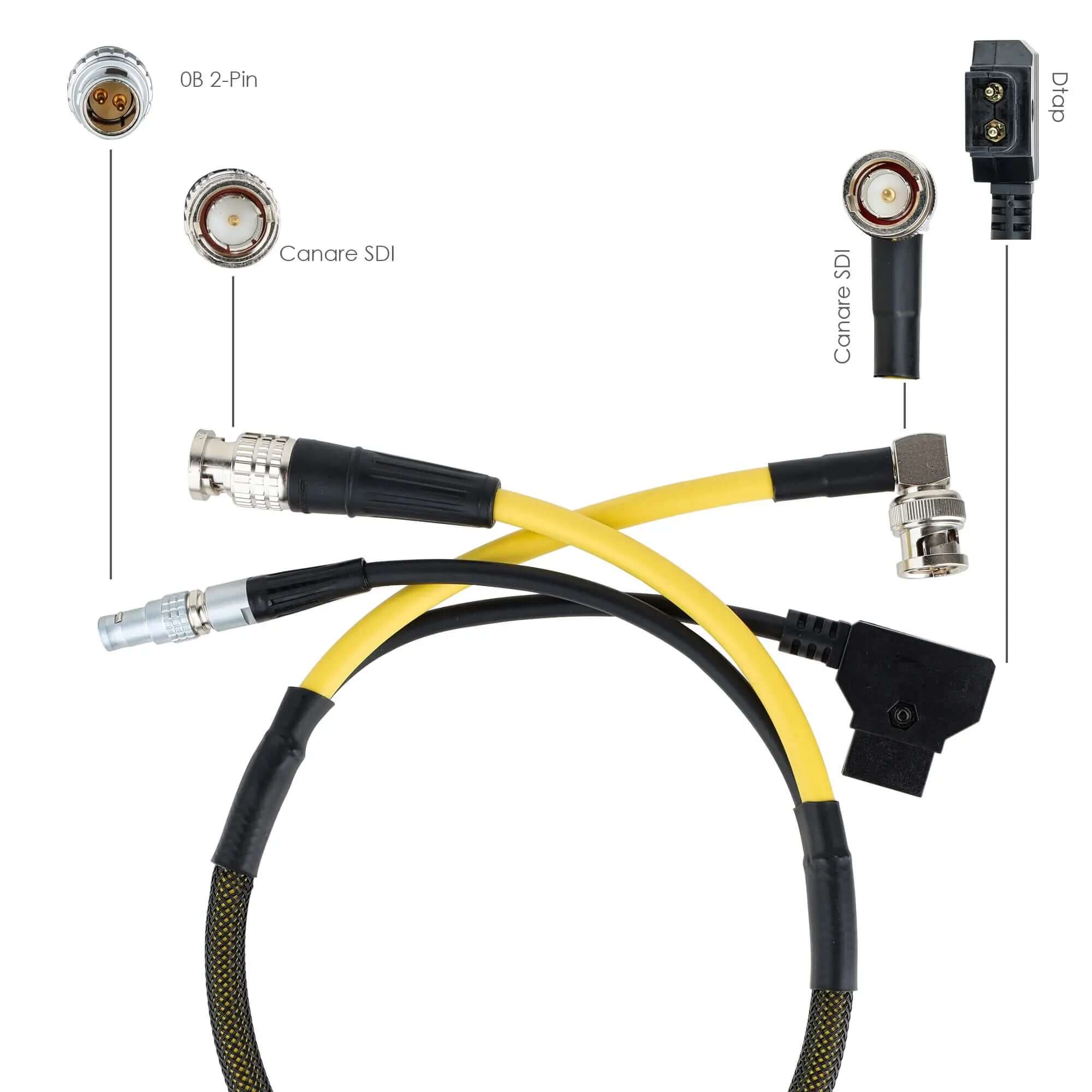 Close-up of BNC connector on SDI video cable compatible with SmallHD 703 and Cine7 monitors
