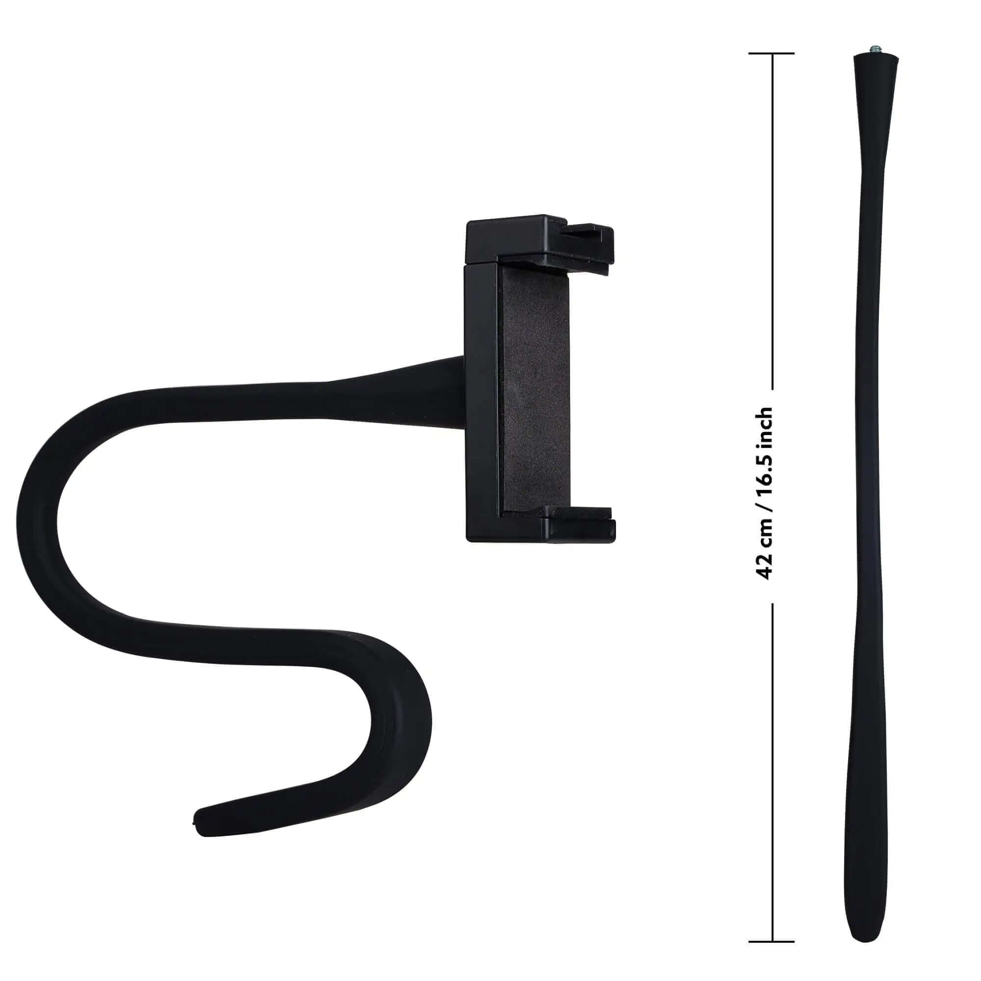 Flexible Gooseneck Phone Stand, 42cm/16.5" Bendable Silicone Arm Mount with Detachable Phone Clip, Versatile Lazy Holder