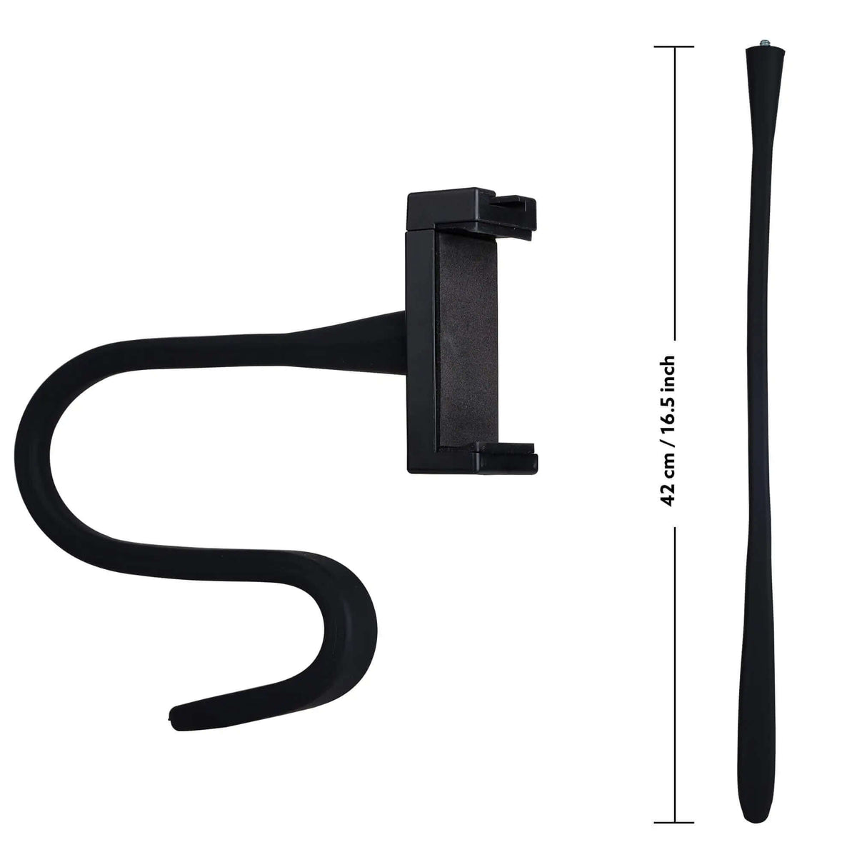 Flexible Gooseneck Phone Stand, 42cm/16.5" Bendable Silicone Arm Mount with Detachable Phone Clip, Versatile Lazy Holder