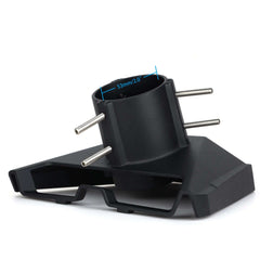 Close-up of Starlink Gen 3 pole mount adapter collar showing 53mm (2.0 inch) diameter fitting and four-threaded clamping rods