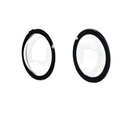 Insta360 One X2 Lens Protector Glass Cover, Pair of Clear Optical Lens Guards with Black Bezel Replacement