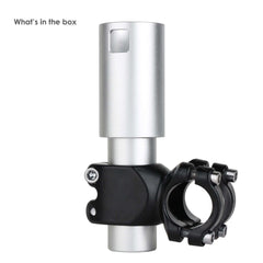 Package contents showing Starlink Gen 2 pipe mount kit with silver aluminum post and four-bolt black U-clamp assembly
