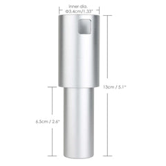 Dimension diagram of aluminum pole adapter sleeve for Starlink Gen 2 showing 1.33 inch inner diameter and 5.1 inch height