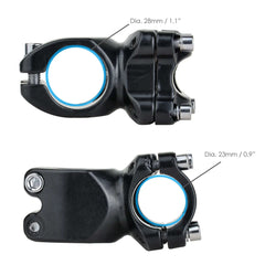 Close-up of heavy-duty pipe clamps for Starlink mount showing 28mm and 23mm diameter sizes 
