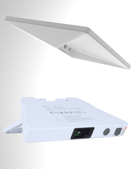 Portable 99Wh Starlink Mini power station featuring a built-in kickstand, LCD battery status display, and USB-C PD fast-charging ports.