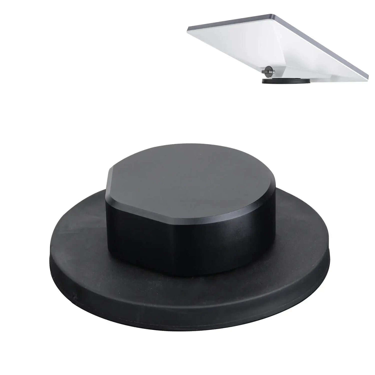 POWRIG modular magnetic mount base with anti-slip pad and optional angled cradle accessory
