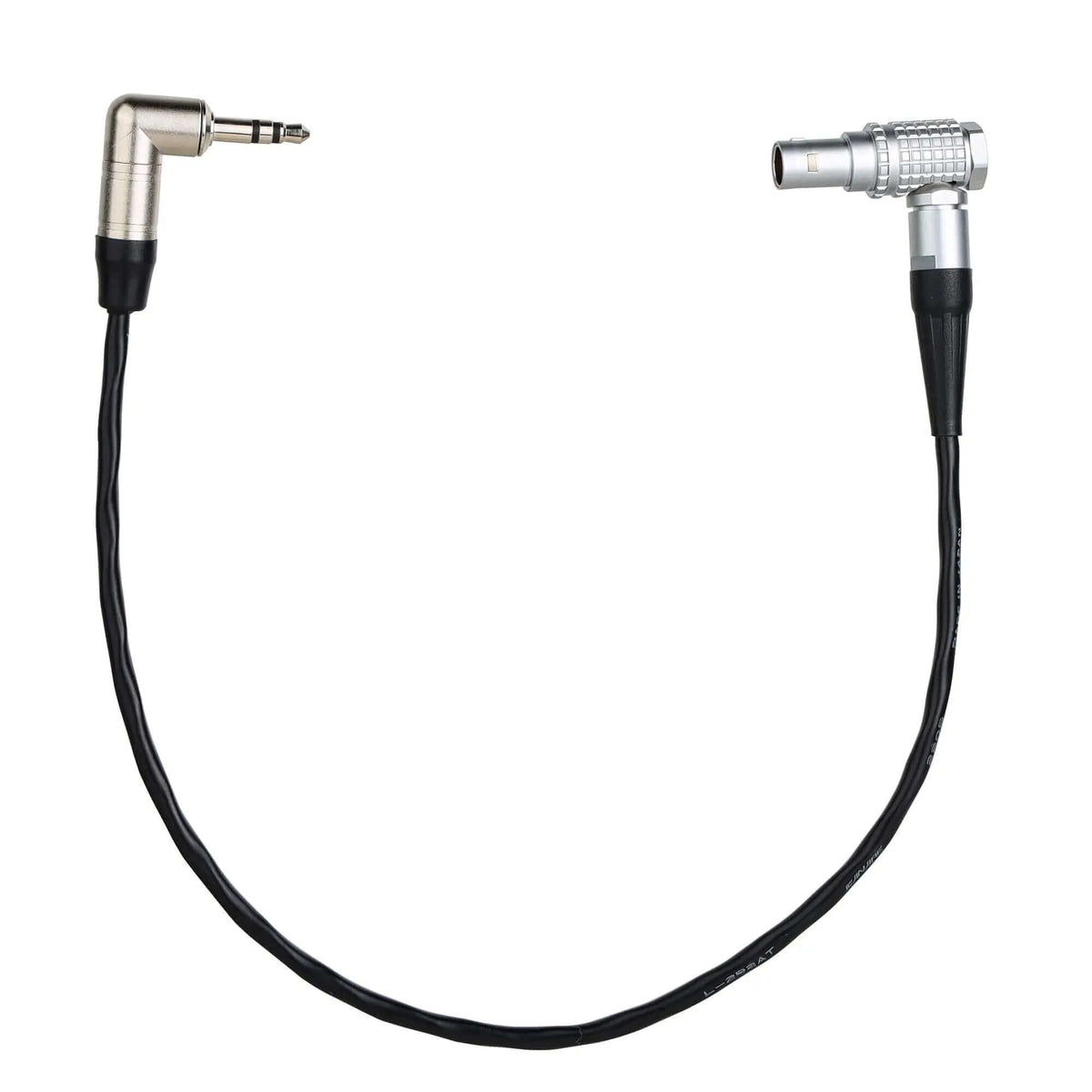 3.5mm TRS to 9-Pin Right Angle Timecode Cable for red komodo V-Raptor Camera and Audio Sync - Black 