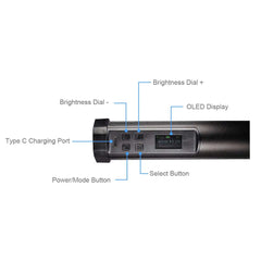 powrig rgb tube video light