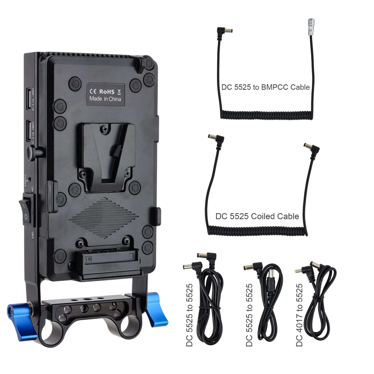  v mount power plate for bmpcc 4k 4kpro 6K 6K pro