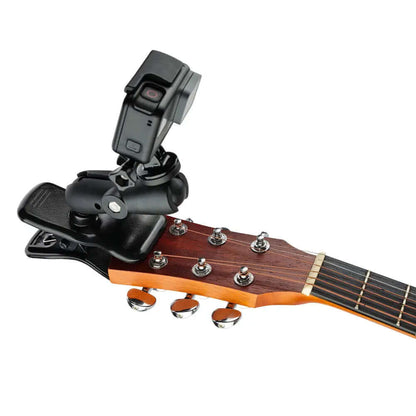 Gopro action camera guitar mount clip for guitar headstock shooting