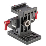 Universal Base Plate with Rod Clamp Rail Block for DSLR Cage -1631