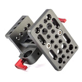 POWRIG camera accessories Universal Base Plate with Rod Clamp Rail Block for DSLR Cage -1631