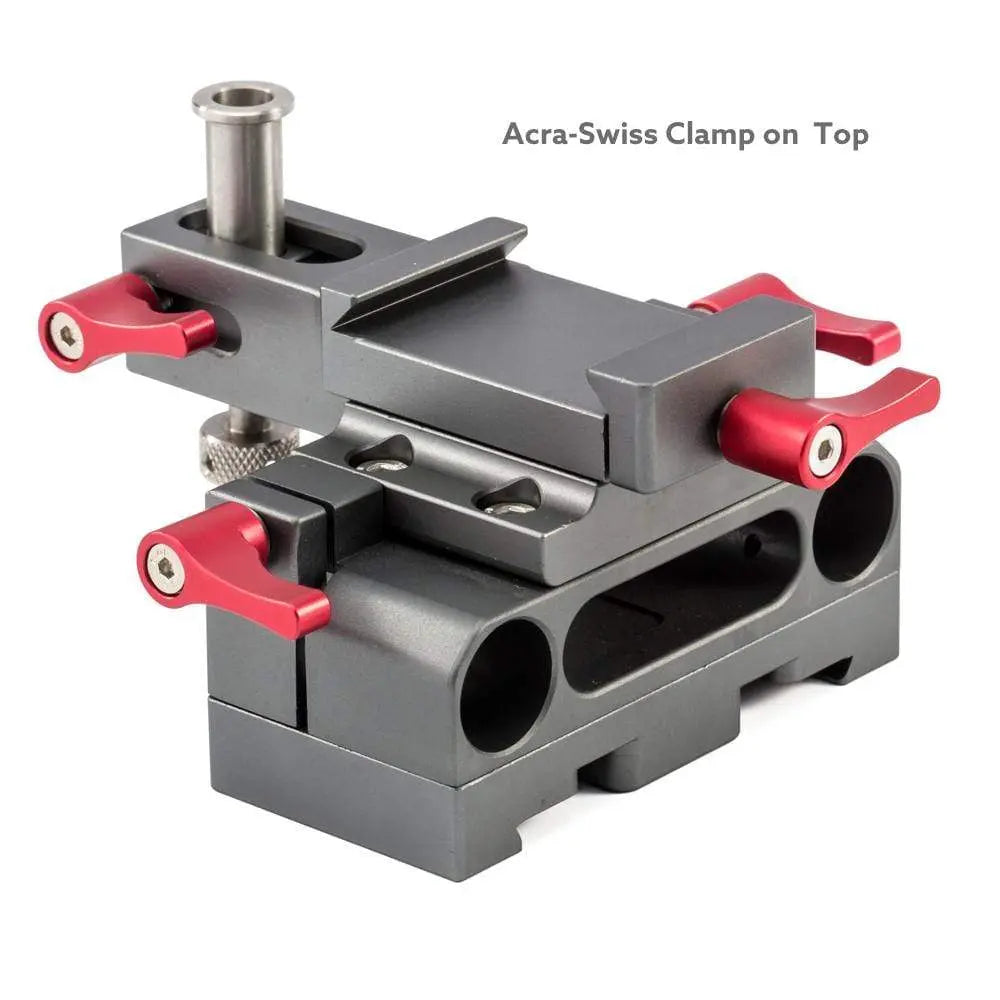POWRIG camera accessories Universal Base with Arca-Swiss Mount 15mm Rod Clamp  Arri Dovetail Clamp for Camera Cage 1631